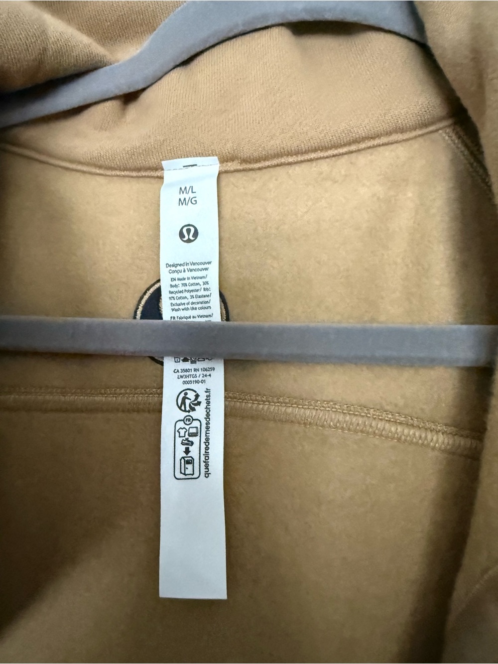 Lululemon Scuba Oversized Full-Zip Hoodie Carob Brown M/L Like New - Picture 3 of 4